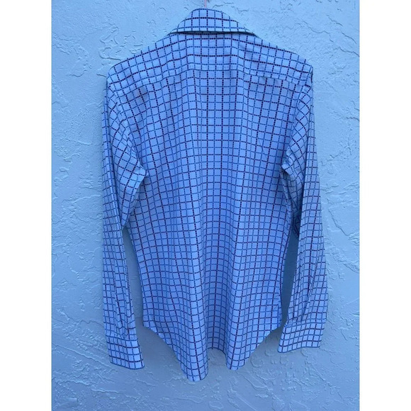ETRO Milano Mens Long Sleeve Button Down Made in Italy Dress Shirts Plaid Sz 38 - Picture 2 of 11